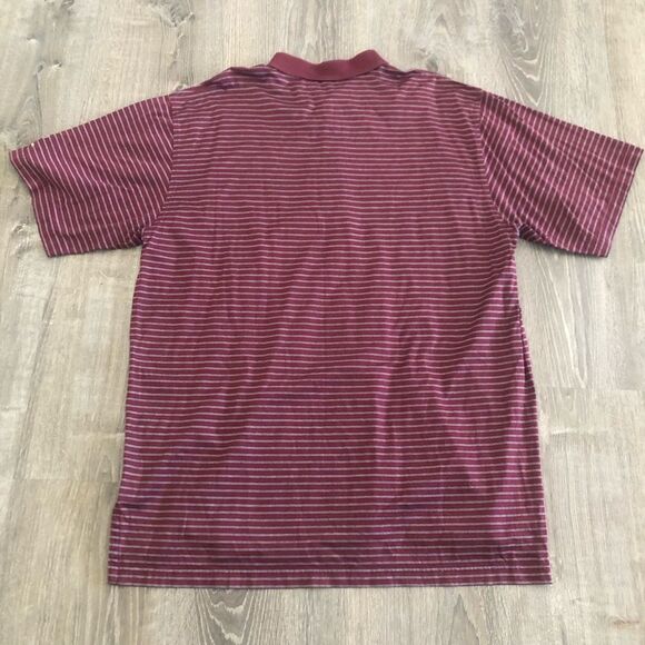 Peter Millar Mens Golf Polo Red White Striped Short Sleeve Shirt Size Large - Picture 6 of 8